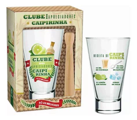 Kit Caipirinha Copo E Socador Long Clube Da Caipirinha 400ml MercadoLivre