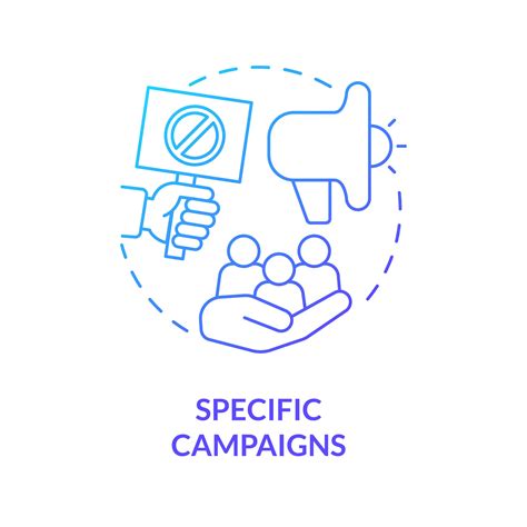 Specific Campaigns Blue Gradient Concept Icon Social Problems