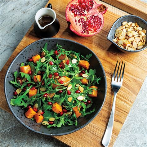 Roasted Squash Pomegranate And Arugula Salad Recipe Winn Dixie