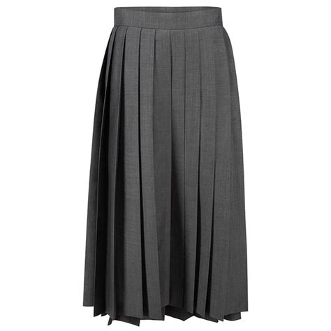 Prada Womens Grey Wool Pleated Wrap Knee Length Skirt For Sale At 1stdibs