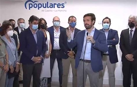 El PP de CLM al completo arropó a Casado que inauguró su nueve sede en