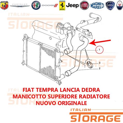 7680957 Fiat Tempra Lancia Dedra Manicotto Superiore Radiatore Nuovo