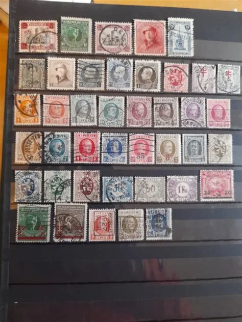 BELGIQUE 50 TIMBRES oblitérés des années 20 EUR 1 00 PicClick FR