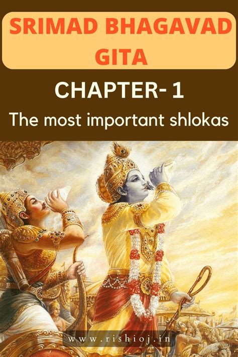 The Most Important Shlokas From Bhagavad Gita Chapter 1 Bhagavad Gita