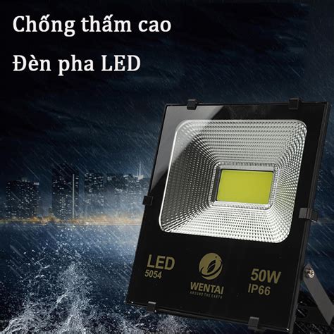 Đèn pha led 50W 100W chuyên công trình ngoài trời chống nước IP66 vỏ