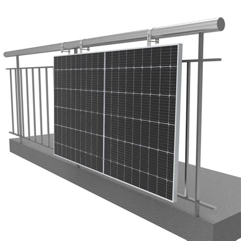 NuaFix Balkongelände Halterung rund für ein Solarmodul NUASOL