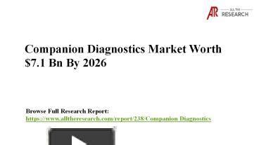 PPT Companion Diagnostics Market Worth 7 1 Bn By 2026 PowerPoint