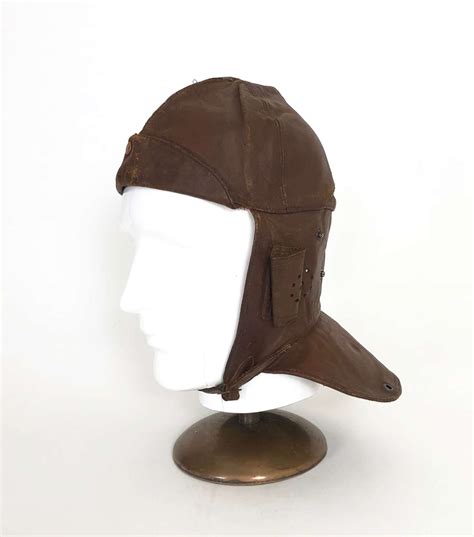 Ww1 Period Leather Flying Helmet Rfc Rnas Raf