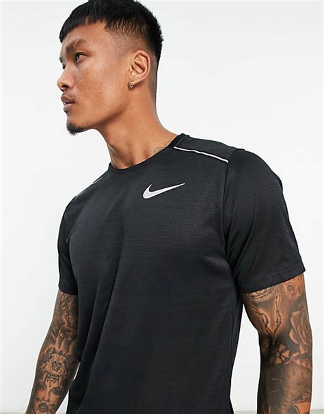 Nike Running Miler Dri Fit T Shirt In Black Asos