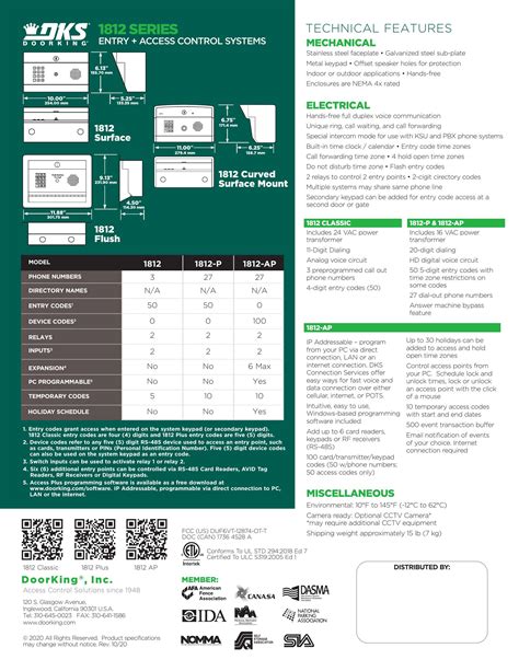 Doorking Catalogs Series Entry And Access Control Systems Arcat