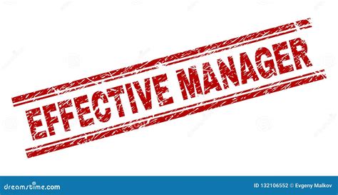 Grunge Textured Effective Manager Stamp Seal Stock Vector