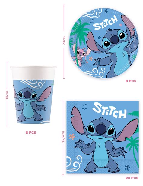 Kit Anniversaire Vaisselle Jetable Stitch Vegaooparty