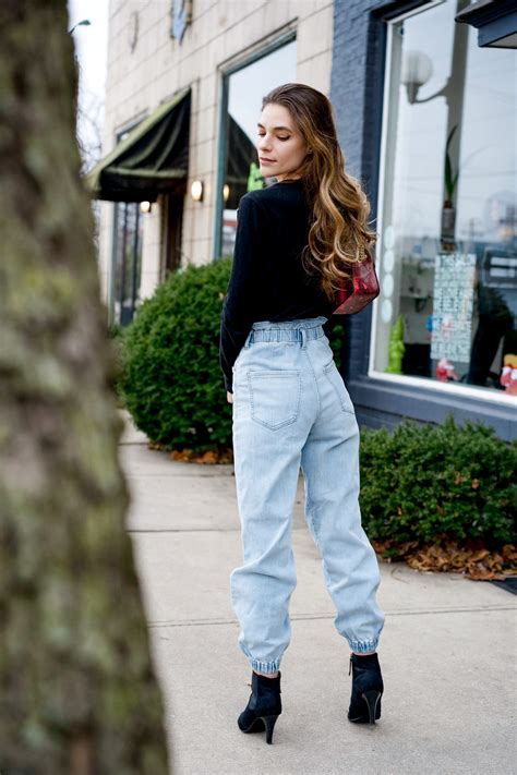 How To Style Jean Joggers This Winter The Dark Plum