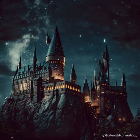 Hogwarts Castle At Night