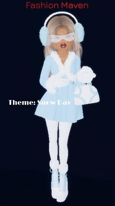 Dti Snow Day Roblox In 2024 Dress To Impress Outfits Day Dresses