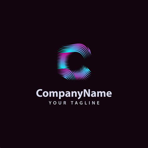 Letter C modern Wave line Logo design template. 612738 Vector Art at ...