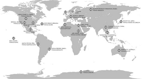 Master Map of Titan locations | Godzilla | Know Your Meme