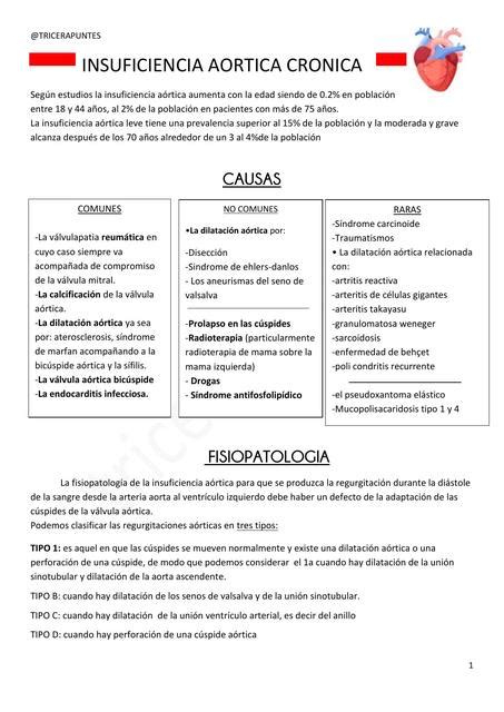 Fisiopatología De La Regurgitación Aórtica