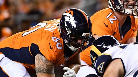 Denver Broncos guard Connor McGovern has been practicing at center