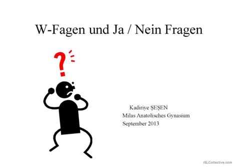 W Fragen Und Ja Nein Fragen Deutsch DAF Powerpoints