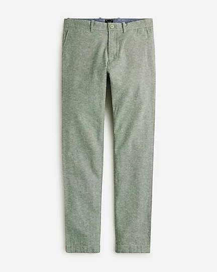 J Crew 484 Slim Fit Chino Pant In Stretch Slub Cotton Blend For Men