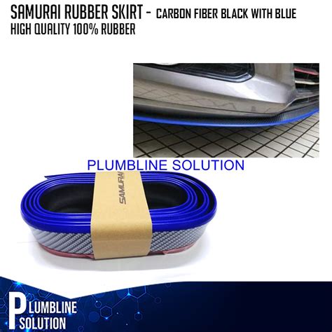 Samurai Carbon Fiber Black With Blue Lining Pure Blue Car Front