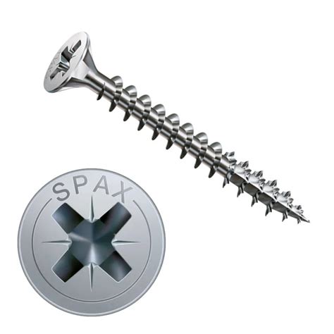 Spax Universal WIROX Poxidriv Countersunk Screws 4 0mm X 60mm 100