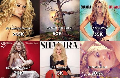 Latin Charts On Twitter Shakira S Best Selling Albums In Japan