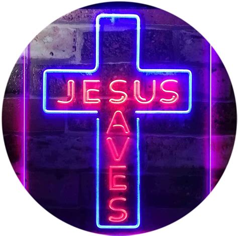 Jesus Saves LED Neon Light Sign | Way Up Gifts