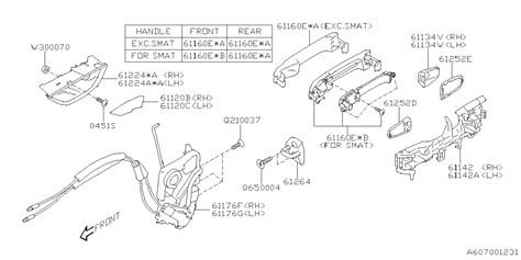 Subaru Forester Cap Remote (Right). Door, HANDLE, LATCH - 61120FL001TP ...