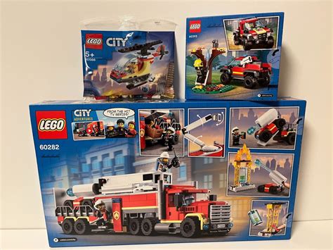 Lego City 30566 60282 And 60393 Lego Fire Brigade Retired Set