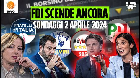 Sondaggi Politici 2 Aprile Fratelli DItalia Scende Ancora E Il Pd Si