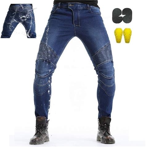 Pantalon Moto Imperméable Pantalons De Moto Homme Jeans En Jean Avec 4