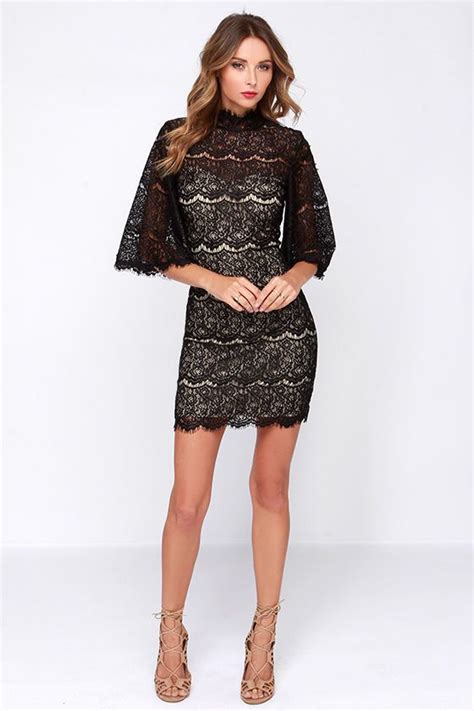 Lulus Exclusive Love In The First Degree Black Lace Dress Lace Dress