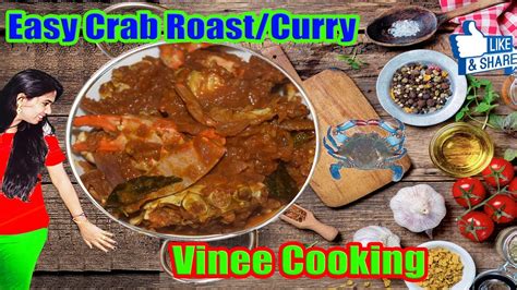 Easy Spicy Crab Roast Njandu Curry Crab Curry Nandu Masala