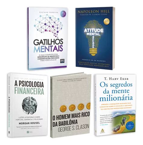 Kit 5livros Gatilhos Mentais A Psicologia Financeira O Homem Mais