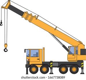 Telescopic Cranes Components Telescopic Cranes Graphic Stock Vector