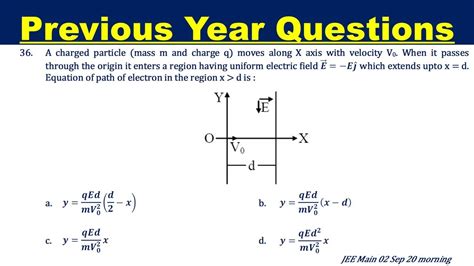 A Charged Particle Mass M And Charge Q Moves Along X Axis With