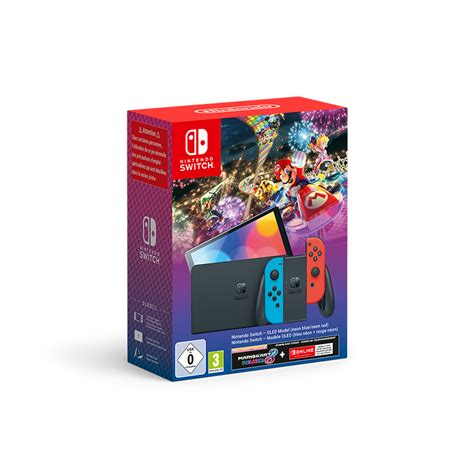 Nintendo Switch – OLED Model (Neon Blue/Neon Red) - Mario Kart 8 Delux