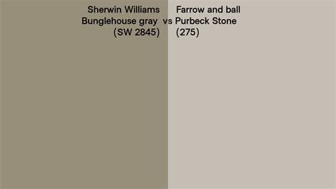 Sherwin Williams Bunglehouse Gray Sw 2845 Vs Farrow And Ball Purbeck