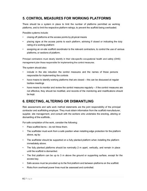 Scaffold Safe Work Method Statement