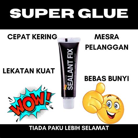 READY STOCK SUPER GLUE HOT CEPAT KERING KALIS AIR TAHAN LAMA