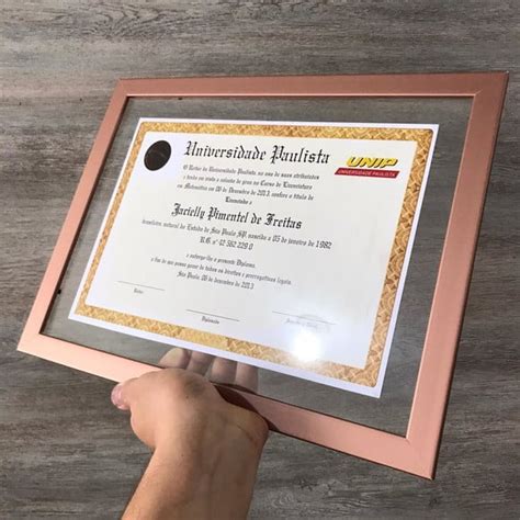 Moldura Para Diplomas Certificados Certid Es Vidros Elo