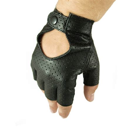 Fingerless Men S Leather Gloves Car Driving Gloves Etsy