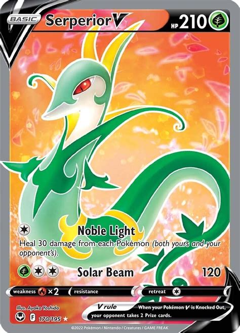 Serperior V Full Art Swsh12 Silver Tempest Pokemon