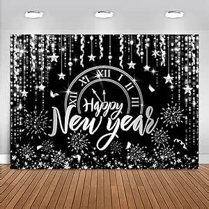 Amazon Mocsicka Happy New Year Backdrop New Year Eve Party