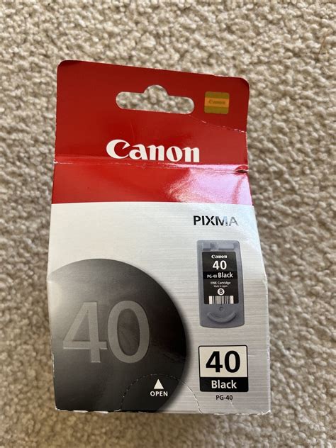 Canon Pixma Pg 40 Black Ink Cartridge Open Box Sealed Ink Ebay