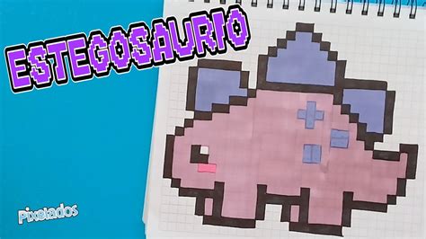 Como Dibujar Estegosaurio Pixel Art Pixelados Youtube