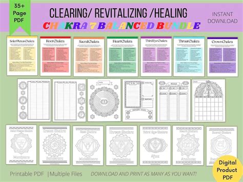 Chakra Cheat Sheets Chart Guide Printable Chakra Poster Chakra Gift