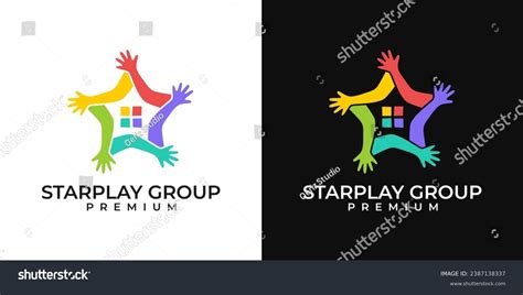 Community Hands Vector Logo Star Hands Stock Vector (Royalty Free ...